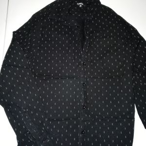 Carbon size small button up long-sleeve shirt